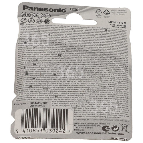 Batterie Alcaline C Pro Power Panasonic