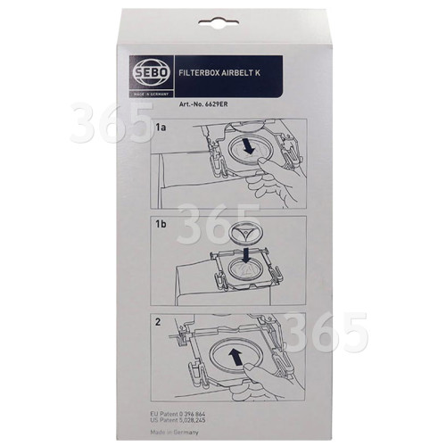 Sebo 6629ER Filterbox Airbelt K Ultra Staubsaugerbeutel (8er Packung)