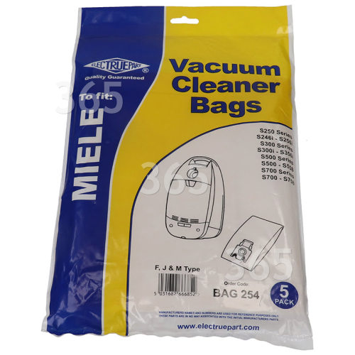 F/J/M Sacs Aspirateur (Paquet De 5) - BAG254 - Pièce Compatible De Haute Qualité