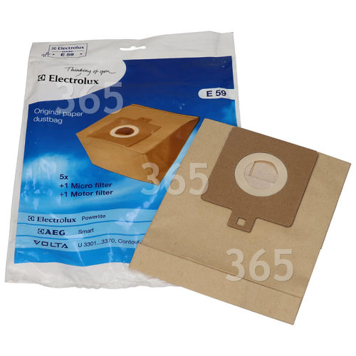 Electrolux E59 Powerlite Paper Bag (Pack Of 5)