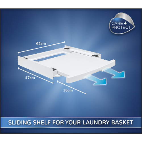 Kit Universel De Superposition Pour Lave-linge Et S&egrave;che-linge - Avec Tablette Coulissante - Care+Protect