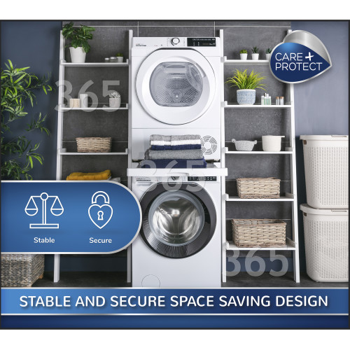 Kit Universel De Superposition Pour Lave-linge Et S&egrave;che-linge - Avec Tablette Coulissante - Care+Protect