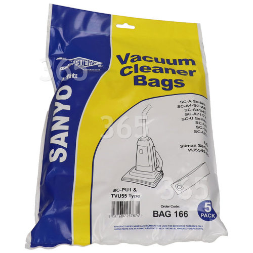 Sanyo SC-U9 SCPU1 Dust Bag (Pack Of 5) - BAG166