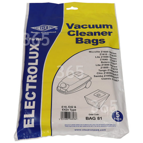 Rowenta E10/E42/E42N Staubsaugerbeutel (5er Packung) - BAG81