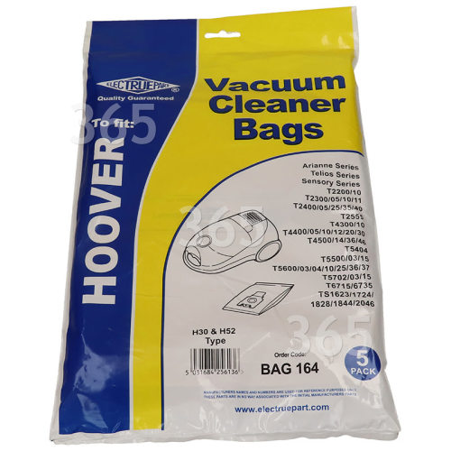 Sacs Aspirateur H30 Et H52 (Paquet De 5) BAG164 Hoover