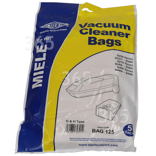 Ecoline High Quality Compatible Replacement G & H Dust Bag (Pack Of 5) - BAG125