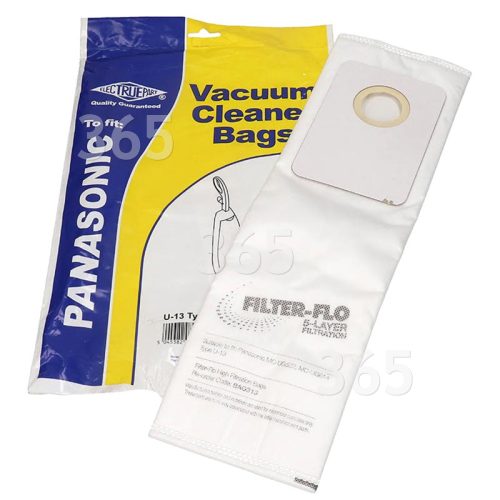 Panasonic U-13 Typ Filter-Flo Synthetische Staubsaugerbeutel (5er Packung) - BAG313