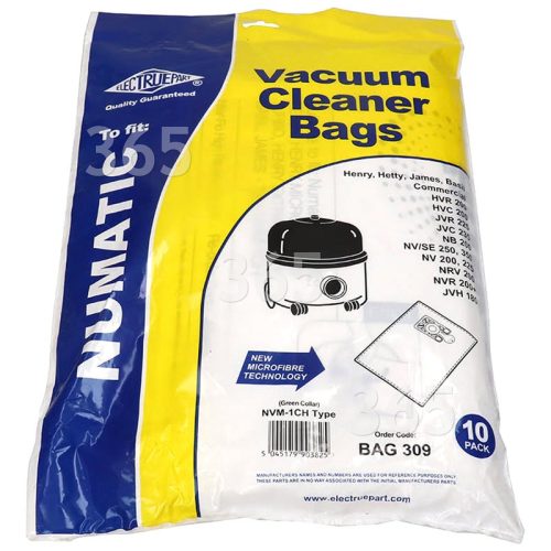 Karcher Compatible NVM-1CH Filter-Flo Synthetic Dust Bags (Pack Of 10) - BAG309