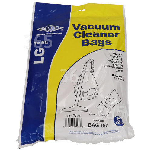 Sanyo SC200 TB4 Dust Bag (Pack Of 5) - BAG192