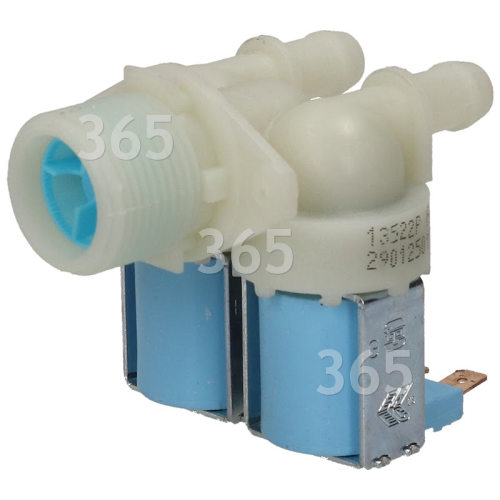 Beko Cold Water Double Solenoid Inlet Valve : 180Deg. With 12 Bore Outlets