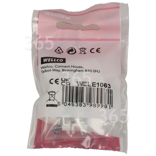 Wellco Pack Of 20 5mm Flat Cable Clips - White