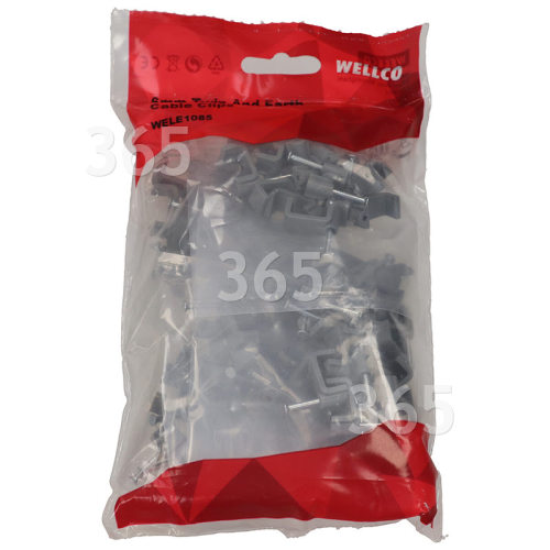 Wellco Pack Of 100 6mm Twin & Earth Cable Clips