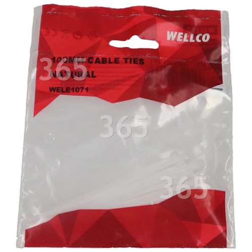 Wellco 100mm Kabelbinder - Naturfarben (25er Packung)