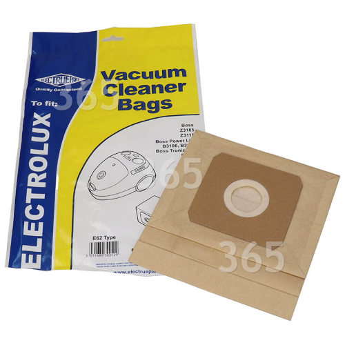 Sacs Aspirateur E62 Et U62 ( Paquet De 5 ) - BAG222 - Clean Star