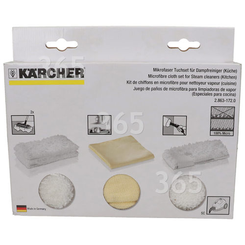 Karcher Dampfreiniger-Mikrofaser-Tuchset Küche 4-teilig (SC)