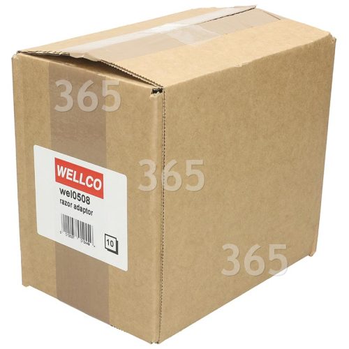 Wellco 1A Rasierer-Adapter Mit Sicherung (10er Pack) - GB Stecker