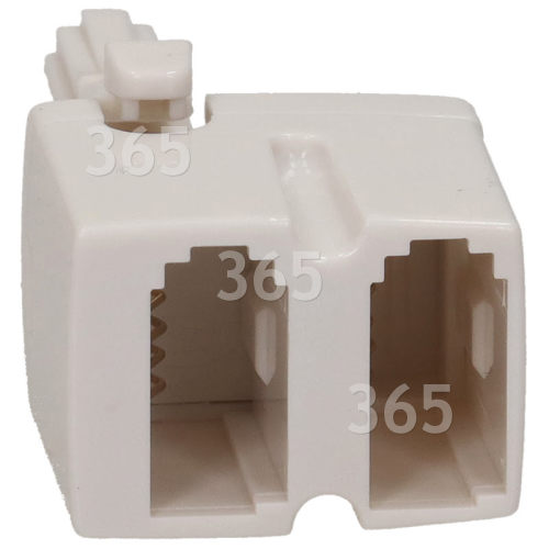 Wellco Telephone 2 Way Adaptor - White