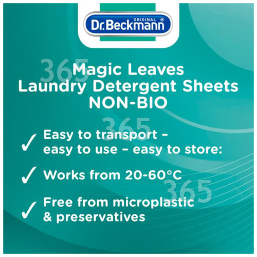 Magic Leaves Non-Bio Laundry Detergent Sheets - 25 Sheets Dr.Beckmann