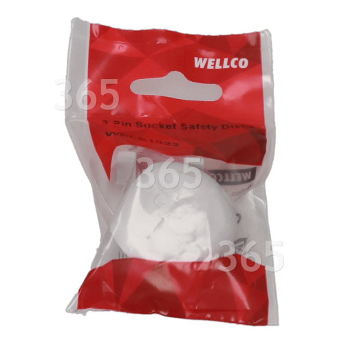 Wellco 3 Pin Socket Safety Discs (Pack Of 2) Childrens Safety PPE