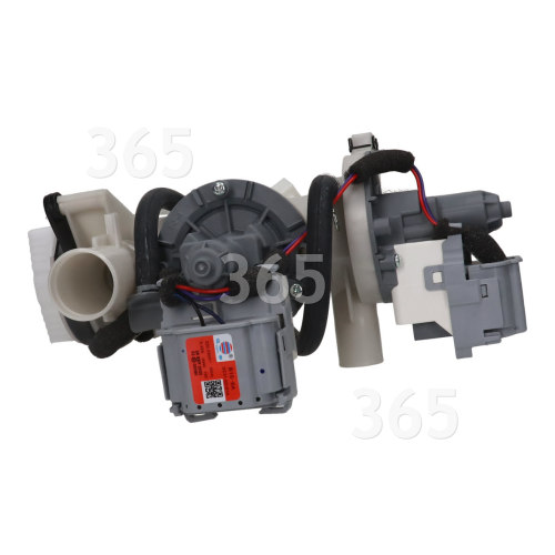 Double Drain Pump & Filter Assembly : 2 Hanyu BP15-6A Pumps Samsung