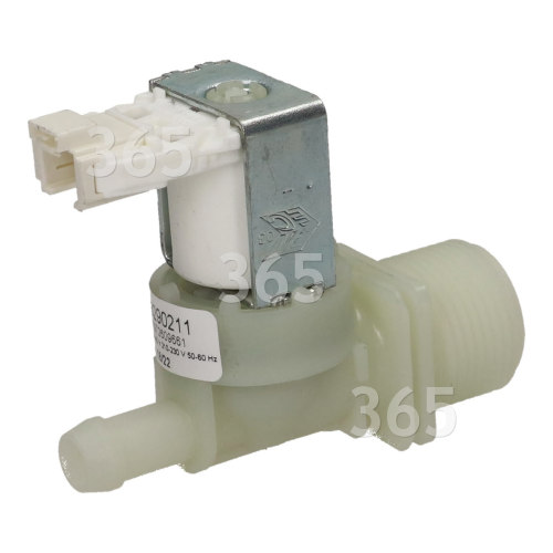 Whirlpool Cold Water Single Inlet Solenoid Valve : 180deg. Protected (push) Connector Tag Pin