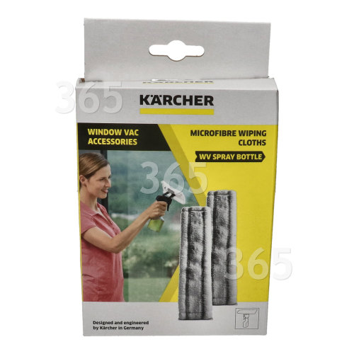 Chiffons De Nettoyage En Microfibres Pour Nettoyeur De Vitres (Lot De 2) WV75 Plus Karcher