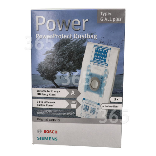 Kit Sacs Aspirateur Et Filtre Powerprotect Type G All Plus Bosch Neff Siemens