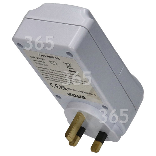 Wellco RCD Mains Plug Safety Adaptor