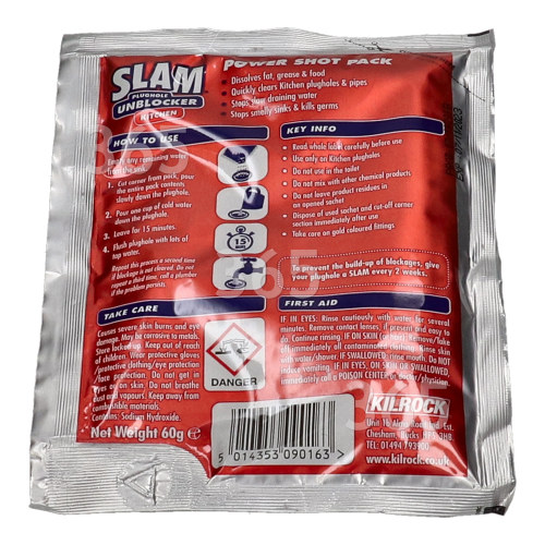 Kilrock SLAM Küchen-Abflussreiniger - 60g Dosierbeutel