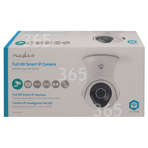 Smart WiFi Pan & Tilt 1080P IP Camera Per Esterni Nedis