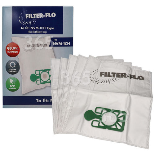 Filter-Flo HET200-A2 NVM-1CH Filter-Flo Synthetische Staubsaugerbeutel (5er Packung)