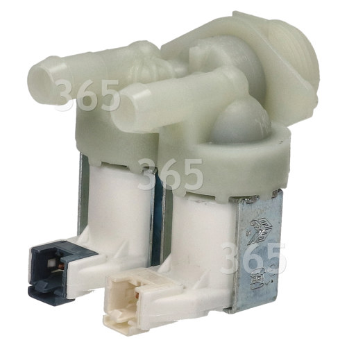 Cold Water Double Inlet Solenoid Valve : 180Deg. With 12 Bore Outlets & Protected (push) Connectors