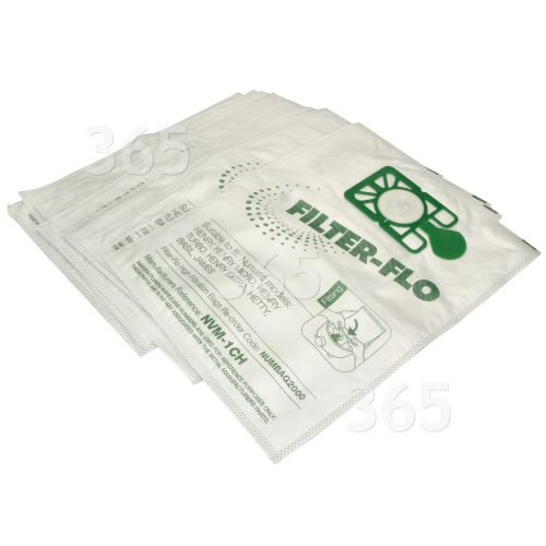 Sacs Aspirateur Synthétiques Filtre-flo Compatibles NVM-1CH (Paquet De 10)