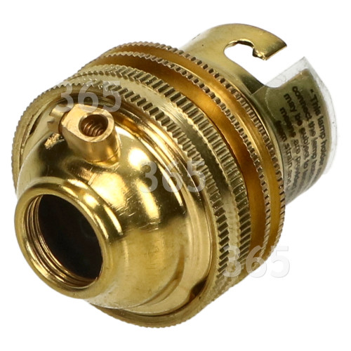 Wellco Brass BC 1/2" Screw Entry Lampholder
