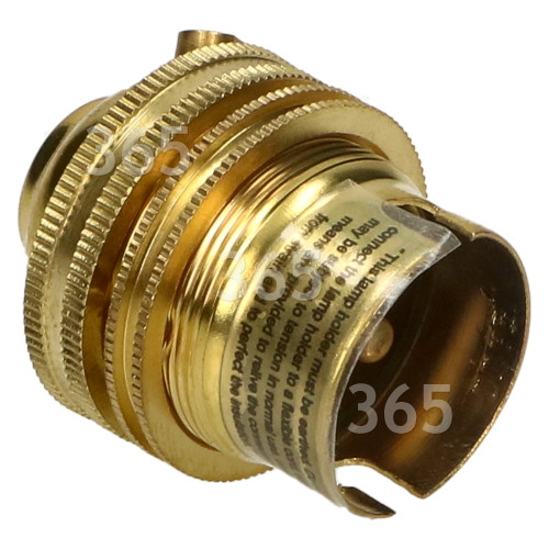Wellco Brass BC 1/2" Screw Entry Lampholder