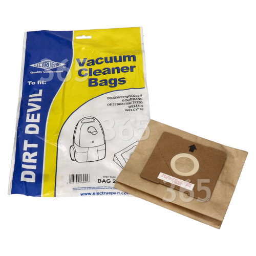 Sacs Aspirateur Dv (35600765) ( Paquet De 5) - BAG263 Clean Star