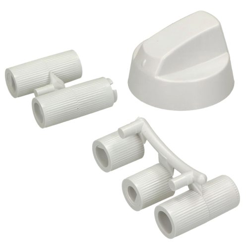 Tricity Bendix SB415GR Kompatibler Universal Multifit Herd-Bedienknopf - Wei&szlig;