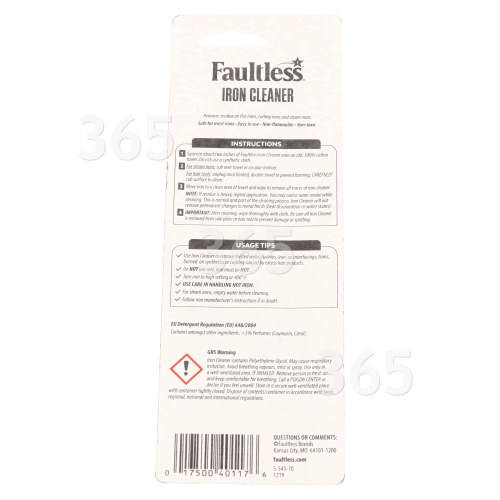 Faultless® Steam Iron Cleaner : ( Garment Care )