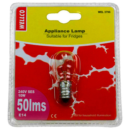 Lampadina Pygmy Per Il Frigorifero - 10W SES (E14) 240V Wellco
