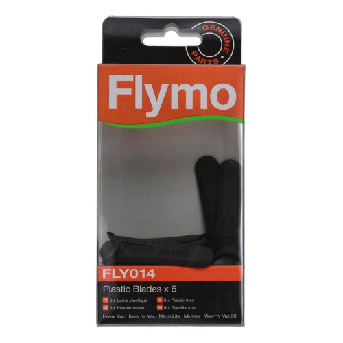 Lame In Plastica Per Tosaerba - FLY014 - Confezione Da 6 - Per I Modelli HOVERVAC 28, HOVERVAC 2800 (HV2800), HOVERVAC 30 (2006-), HOVERVAC DUAL HANDLE, HOVER VAC 280 (HV280), MICROLITE, MINIMO (2002-), MOW N VAC 28 Flymo