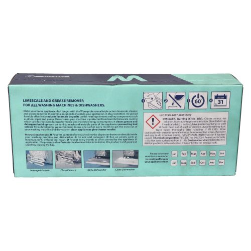 D&eacute;tartrant Et D&eacute;graissant Pour Lave-linge Et Lave-vaisselle ( Paquet De 12 Sachets ) Wpro