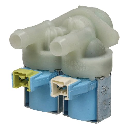 V&aacute;lvula Solenoide Dual De Llenado De Lavadora - 180&ordm; - Di&aacute;. 12 - Conectores De Empuje Protegidos Bell