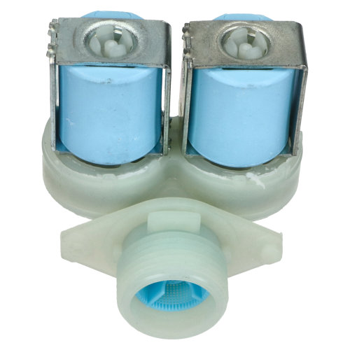 V&aacute;lvula Solenoide Doble De Entrada De Agua Fr&iacute;a De Lavadora - 180&ordm; - Di&aacute;. 12mm - Conectores De Empuje Protegidos