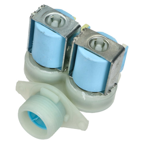 V&aacute;lvula Solenoide Doble De Entrada De Agua Fr&iacute;a De Lavadora - 180&ordm; - Di&aacute;. 12mm - Conectores De Empuje Protegidos