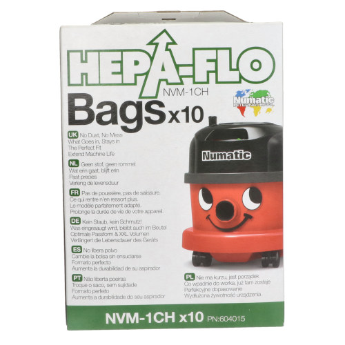 Sacchetto Per Aspirapolvere - Hepa-Flo 3 Strati NVM-1CH - Confezione Da 10 Numatic