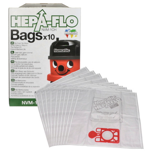 Sacchetto Per Aspirapolvere - Hepa-Flo 3 Strati NVM-1CH - Confezione Da 10 Numatic