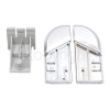 Rangemaster 6225 CH70 Electric stainless steel/chrome badge Kit Front. Header Cr. Sat. Dxsx & Bracket