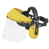 Universal Powered By McCulloch Multi Trim 250 D PRO004 Polycarb Safety Visor / Ear Protectors. PPE