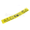 Flymo HV2800 Grass Box Warning Label