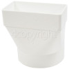 Round To Rectangular Horizontal Ducting Vent Adapter - 110MM X 54MM